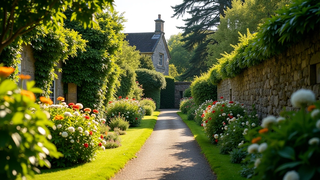Rothe House gardens with traditional plants and stone pathways